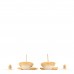 Pearl CC Tags Drop Earrings Gold