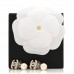 Pearl CC Drop Earrings Silver
