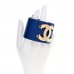 Calfskin CC Wide Cuff M Blue