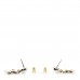 Pearl Enamel CC Drop Earrings Pink