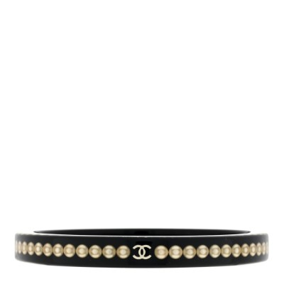 Resin Pearl CC Bangle Black