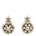 Crystal CC Drop Earrings Silver