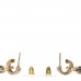 Metal Crystal CC Hoop Drop Earrings Gold