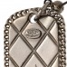 Dog Tag CC Earrings Silver