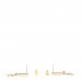 Crystal CC Drop Earrings Gold