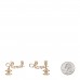 Metal Logo CC Turnlock Clip On Earrings Gold