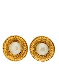 Pearl Clip On Earrings Gold