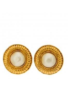 Pearl Clip On Earrings Gold