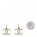Baguette Crystal CC Dangle Earrings Light Gold