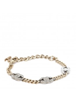 Crystal CC Chain Bracelet Gold Silver