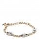 Crystal CC Chain Bracelet Gold Silver