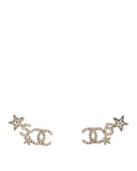 Crystal Star 5 CC Earrings Gold
