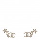 Crystal Star 5 CC Earrings Gold