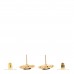 Resin CC Round Earrings Gold Black