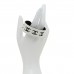 Resin CC Cuff Bracelet White Black