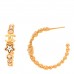 Metal Strass Crystal Star CC Hoop Earrings Gold