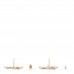 Pearl Crystal CC Charm Drop Earrings Gold Pink Pearly White