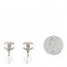 Metal Resin CC Cube Earrings Transparent