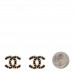 Lambskin CC Chain Earrings Black Gold Pink