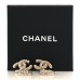 Pearl Baguette Crystal CC Drop Earrings Gold