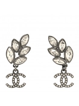 Crystal Sparkling Wheat CC Drop Earrings Silver