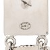 Metal Crystal Cha-Nel Logo Drop Earrings Silver