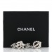 Crystal Pearl Bead CC Drop Earrings Silver Black