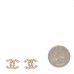 Metal Graduated Pearl Crystal CC Earrings Gold