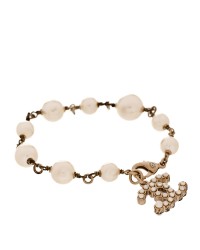 Pearl CC Bracelet Gold