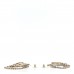 Metal Crystal Chain CC Hoop Earrings Gold