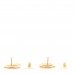 Metal Crystal Quilted CC No 5 Drop Earrings Gold