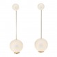 Pearl CC Chain Drop Earrings Gold