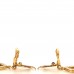 Crystal CC Drop Earrings Gold