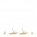 Pearl Crystal CC Drop Earrings Gold