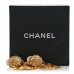 Metal CC Logo Drop Clip On Earrings Gold