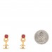 Crystal CC Drop Earrings Gold Pink