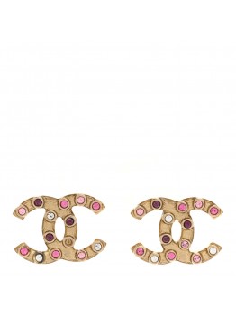 Crystal CC Earrings Gold Multicolor