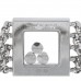18K White Gold Diamond Ruby Happy Diamonds Curve Bracelet