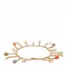18K Yellow Gold Diamond Multi Stone Dangle Charm Bracelet