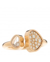 18K Rose Gold Diamond Happy Hearts Ring 51 5.75