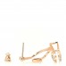 Metal Crystal Petit Rigid CD Ear Jewelry Rose Gold Pink
