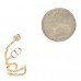 Metal Crystal Petit Rigid CD Ear Jewelry Rose Gold Pink