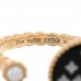 18K Yellow Gold Diamond Onyx Mother of Pearl Rose Celeste Ring 50 5.25