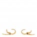 Metal CD Earrings Aged Gold