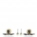 Crystal Pearl Butterfly Drop Earrings White