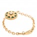 18K Rose Gold Diamond Turquoise Rose Des Vents Ring 54 6.75