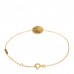 18K Yellow Gold Diamond Black Onyx Mother of Pearl Rose Celeste Bracelet