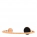 18K Rose Gold Diamond Black Onyx Rose Des Vents Cuff Bracelet