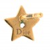 Crystal Star CD Tribal Dangle Chain Earrings Gold