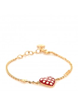 Metal Dioramour Bracelet Red Gold